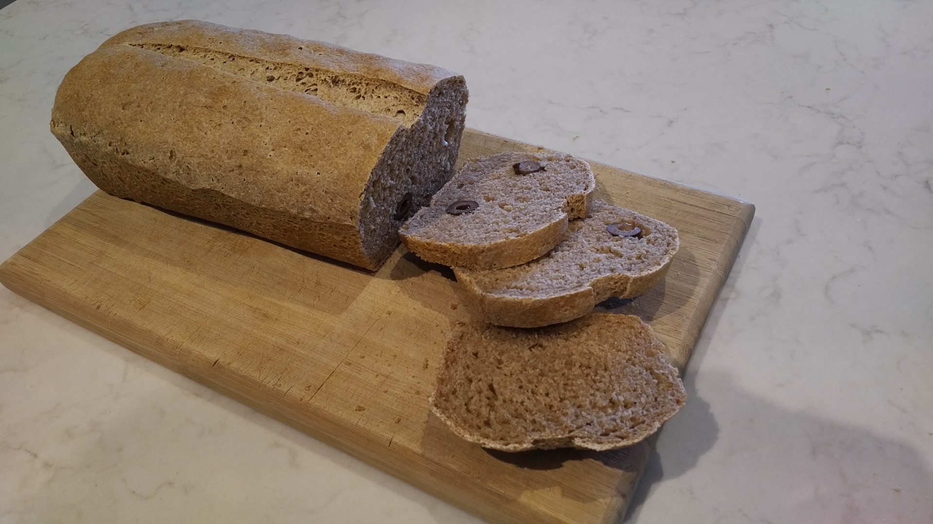 Sliced olive loaf