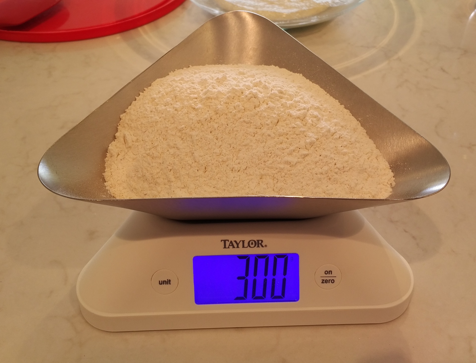 Add 300g of flour